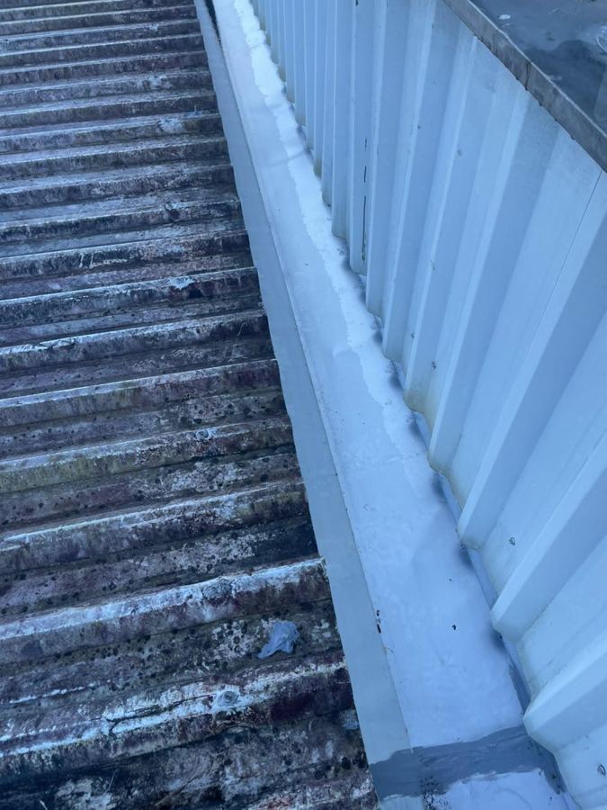 Calha revestida em chapa de alumínio